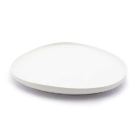 Plato Triangular Coupe de Porcelana 9.5 Pulgadas Blanco Mate ARNI C1409-01