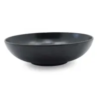 Plato Redondo Coupe Hondo de Porcelana 10 Pulgadas Negro Arenoso ARNI C1462-J09