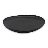 Plato Triangular Coupe de Porcelana 9.5 Pulgadas Negro Arenoso ARNI C1409-J09 2