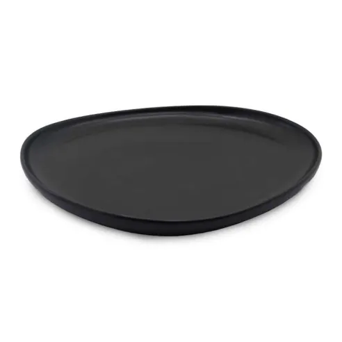 Plato Triangular Coupe de Porcelana 9.5 Pulgadas Negro Arenoso ARNI C1409-J09