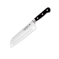 Cuchillo Santoku Forjado de 7 Pulgadas de Color Negro CUTLERY PRO FR-9821-180G-BK301-CP-CP