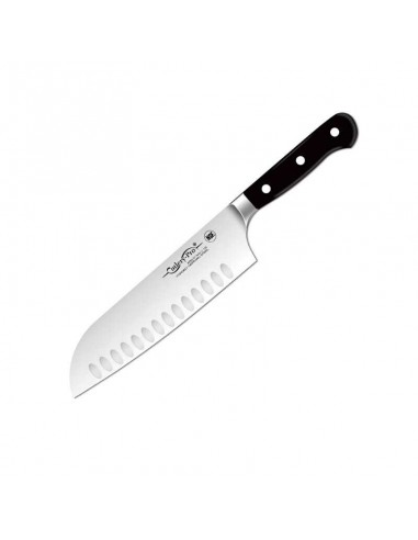 Cuchillo Santoku Forjado de 7 Pulgadas de Color Negro CUTLERY PRO FR-9821-180G-BK301-CP-CP