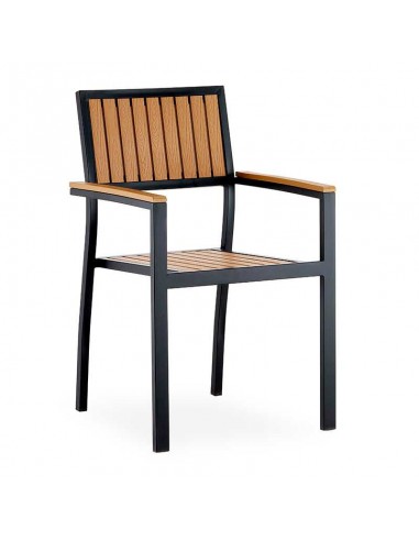 Silla de Plywood Negro con Cafe Claro 57 x 54 x 88 Centimetros URBAN COMFORT 9900002