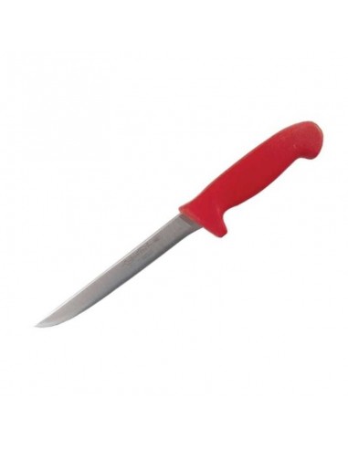 Cuchillo para Deshuesar de Hoja Delgada Recta de 6 Pulgadas con Mango de Color Rojo CUTLERY PRO KB-2208-150A-RD101-CP-CP