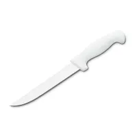 Cuchillo para Deshuesar de Hoja Delgada Recta de 6 Pulgadas con Mango de Color Blanco CUTLERY PRO KB-2208-150A-WH101-CP-CP