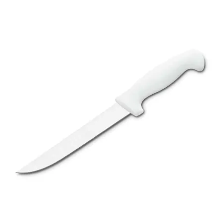 Cuchillo para Deshuesar de Hoja Delgada Recta de 6 Pulgadas con Mango de Color Blanco CUTLERY PRO KB-2208-150A-WH101-CP-CP