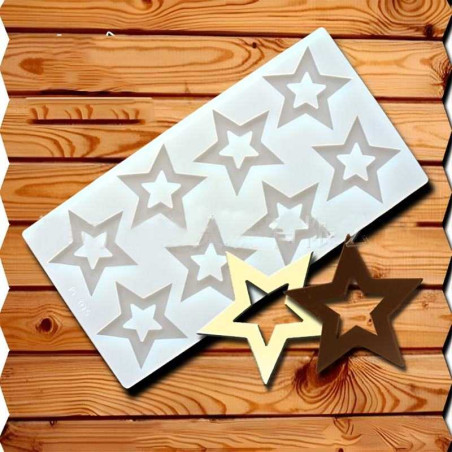 Molde de Silicon de Estrellas de 8 Cavidades TIPS ZNP-086