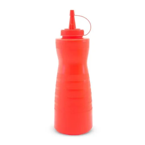 Botella de 24 Onzas Color Rojo  para Salsas MASTER CHEF BS24MR