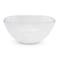 Bowl Cuadrado Transparente de Policarbonato de 19 Centimetros MASTER CHEF SL0003
