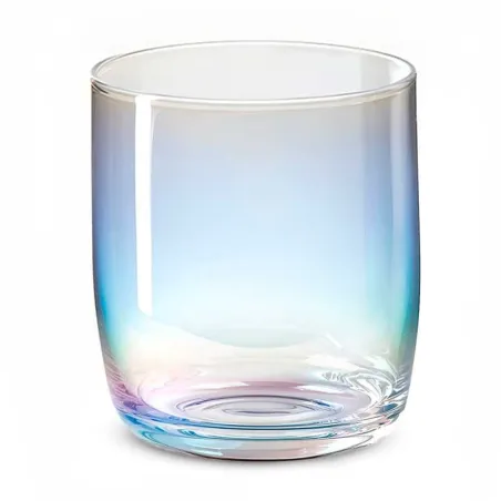 Vaso de Jugo de Vidrio de 315 Mililitros de Color Tornasol VETRO DHD-018TR/HJ