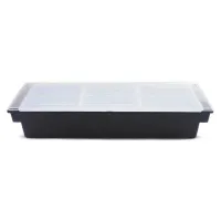 Porta Condimentos de Plastico de 3 Compartimientos de Color Negro MASTER CHEF CH3003 2