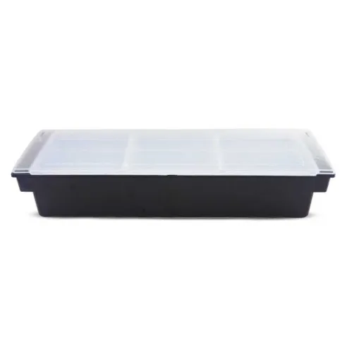 Porta Condimentos de Plastico de 3 Compartimientos de Color Negro MASTER CHEF CH3003