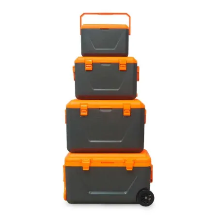 Hielera Plastica de 11 Litros Color Gris y Anaranjado POLARPOD H11