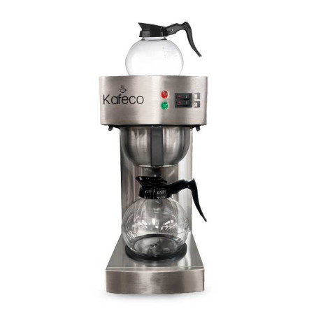 Estacion de Cafe de 2 Calentadores y 2 Jarras de Vidrio Total de 12 Tazas de 110V KAFECO CM2