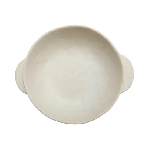 Caserola de Ceramica de 18 x 12.5 x 6 Centimetros de Color Blanco RUSTIC S1601-W