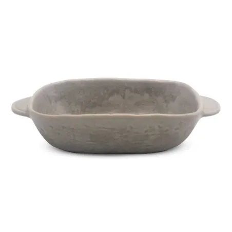 Bowl de Ceramica Rectangular de 20 x 12 x 4.5 Centimetros de Color Gris RUSTIC S1611-G