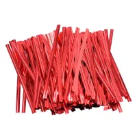 Cierre Metalicos para Bolsas de 10 Centimetros de Color Rojo, Paquete de 1000 Unidades MASTER CHEF 0761064