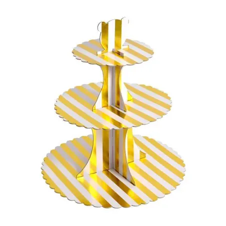 Base de Display para Cupcakes de Carton de 3 Niveles de Color Dorado MASTER CHEF 0761087