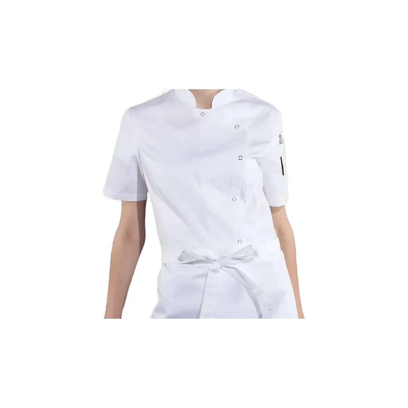 Gabacha de Manga Corta para Chef de Mujer de Color Blanco Talla M ...