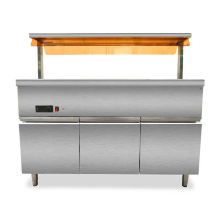 Bano Maria Electrico de 4 Fosas de 132 x 143 x 93 Centimetros QUANTUM PRO BM4GN
