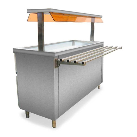 Bano Maria Electrico de 4 Fosas de 132 x 143 x 93 Centimetros QUANTUM PRO BM4GN