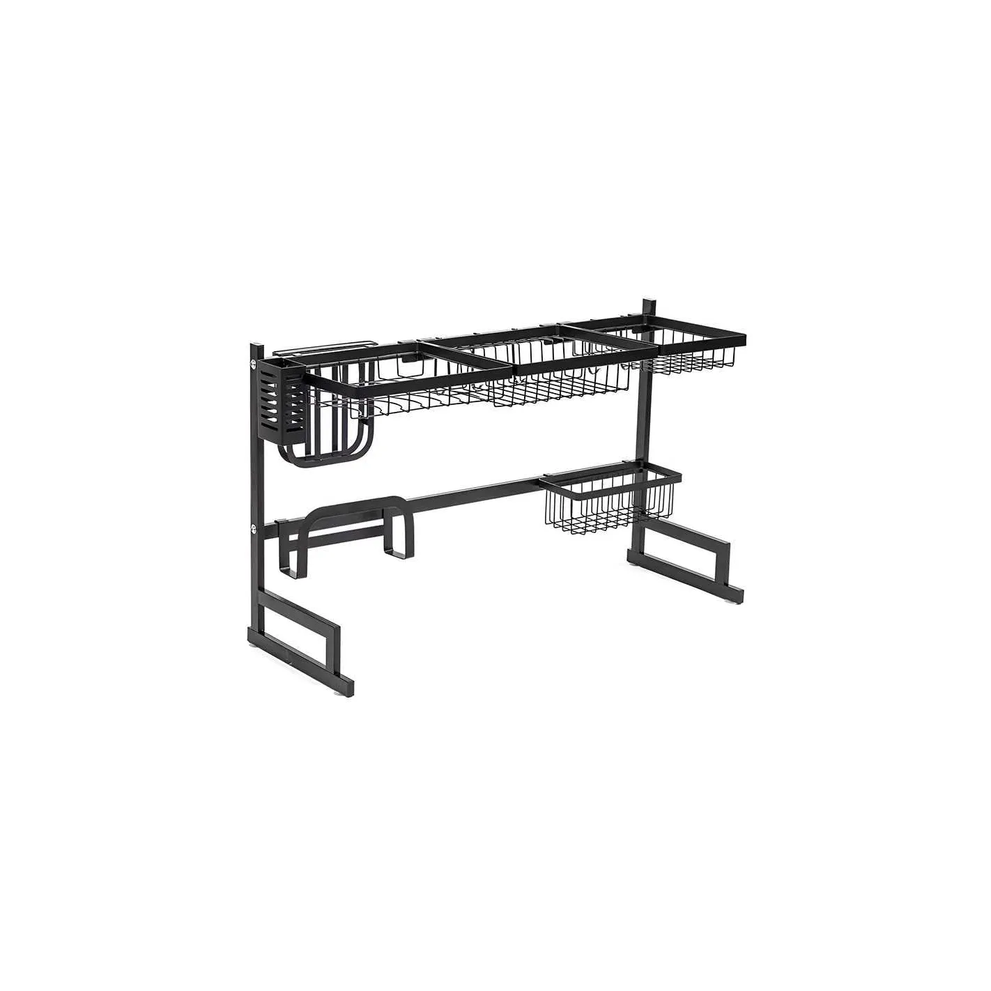 Escurridor De Platos De 2 Niveles De 85 X 22 X 52 Centimetros De Color Escurridor de platos de 2 niveles de 85 x 22 x 52 centimetros de color