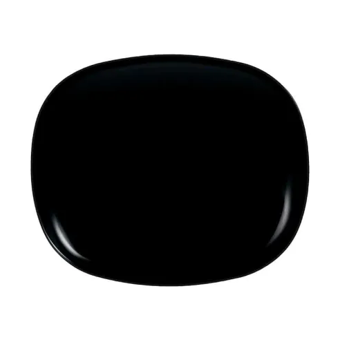 Plato de Vidrio Ovalado Evolutions de 28 x 23 Centimetros de Color Negro ARCOROC P1137