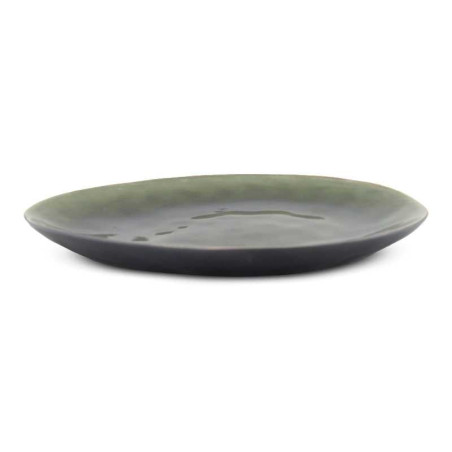 Plato Ovalado de Ceramica 20.5 x 17 Centimetros Verde BELLARTE LDX-P00221