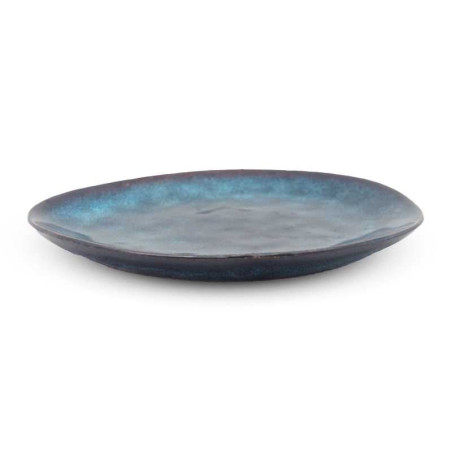 Plato Ovalado de Ceramica 20.5 x 17 Centimetros Verde Oscuro BELLARTE LDX-P00297