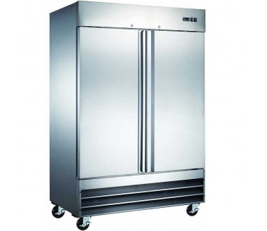 Refrigerador Comercial 2 Puertas Solidas de Acero Inoxidable 110V / 60 Hz U-STAR ND-CFD-2RR-E-HC