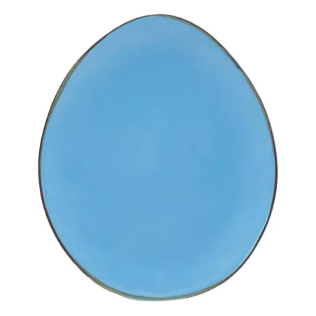 Plato Ovalado de Ceramica 28.5 x 24 Centimetros Azul BELLARTE LDX-P00033