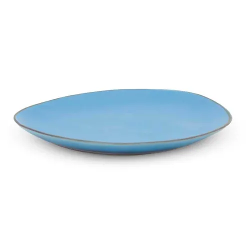 Plato Ovalado de Ceramica 28.5 x 24 Centimetros Azul BELLARTE LDX-P00033