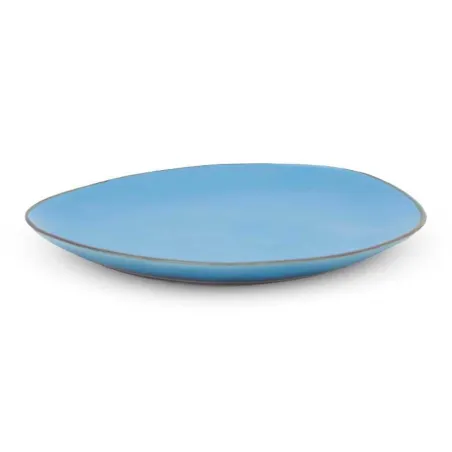 Plato Ovalado de Ceramica 28.5 x 24 Centimetros Azul BELLARTE LDX-P00033