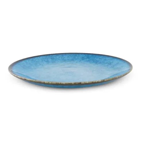 Plato de Ceramica Redondo de 27.5 Centimetros de Color Azul BELLARTE LDX-P00712