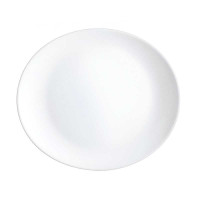 Plato de Vidrio Redondo Coupe para Restaurante de 30 Centimetros de Color Blanco ARCOROC 49145