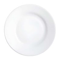Plato de Vidrio Redondo de Borde Ancho para Restaurante de 22.6 Centimetros ARCOROC 22514