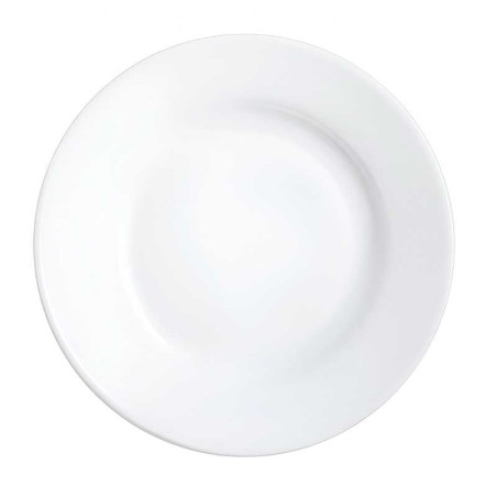 Plato de Vidrio Redondo de Borde Ancho para Restaurante de 22.6 Centimetros ARCOROC 22514