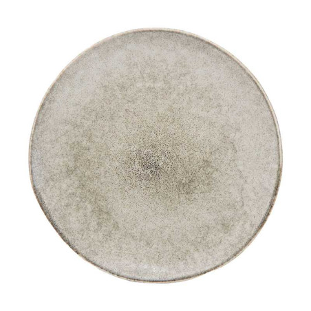 Plato Redondo de Ceramica de 20 Centimetros de Color Cafe BELLARTE LDX-P00717