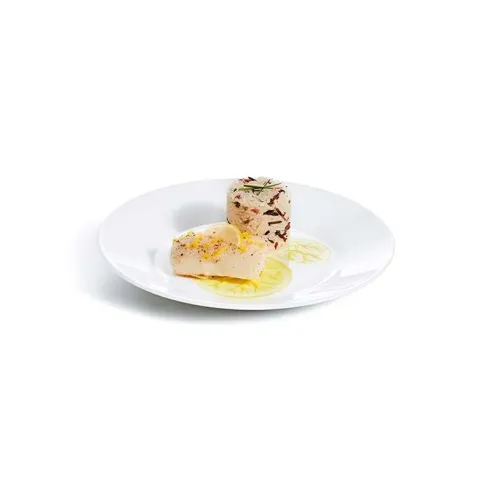 Plato de Vidrio Redondo de Borde Ancho para Restaurante de 23.5 Centimetros ARCOROC 22522