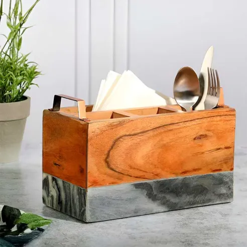 Organizador de Cocina de Madera de 10 x 5 x 6.5 Pulgadas GIBSON 124648.01
