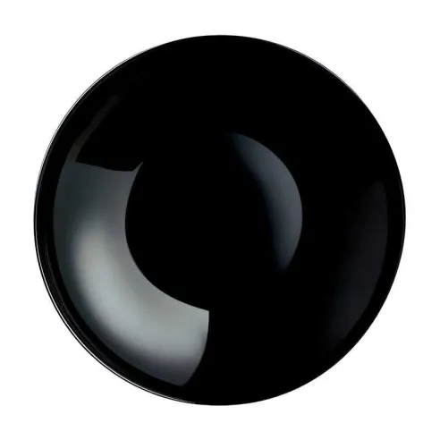 Plato de Vidrio Redondo Hondo Evolutions de 26 Centimetros de Color Negro ARCOROC P1141