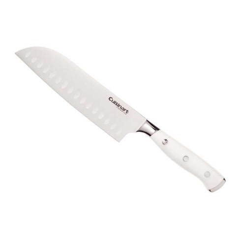 Cuchillo Santoku de Acero Inoxidable de 7 Pulgadas Coleccion White Triple Rivet CUISINART C77WTR-7SAN