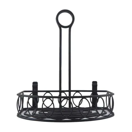 Rack de Condimentos de Medio Circulo de 21 x 13 x 24 Centimetros de Color Negro MASTER CHEF 4650095