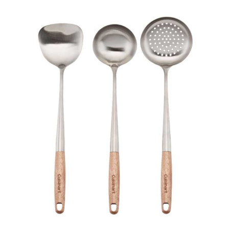 Cucharones para Wok, Set de 3 Unidades Mango de Madera CUISINART CTG-00-3WT