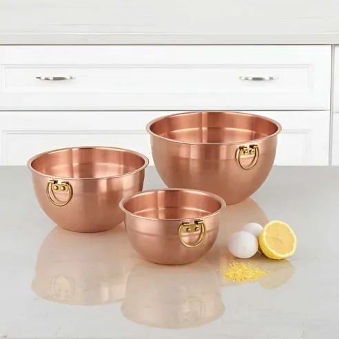 Bowls Mezcladores de Cobre, Set de 3 Unidades  CUISINART CCMB-3P