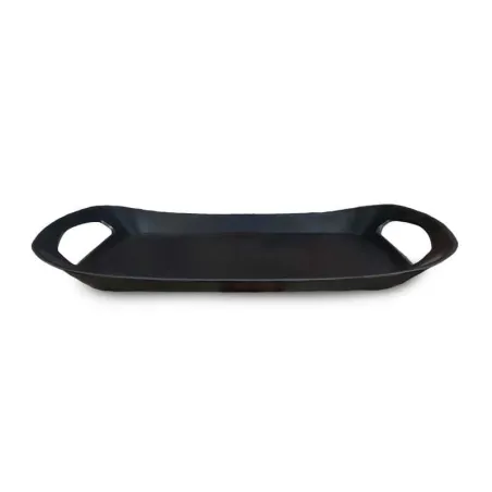 Azafate Rectangular de Plastico de 47 x 29.5 x 5 Centimetros de Color Negro MASTER CHEF 9697-BL