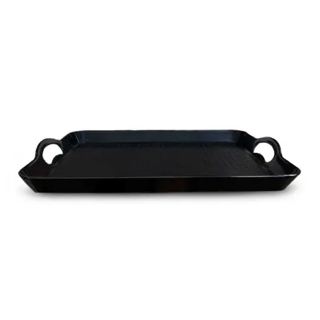Azafate Rectangular de Plastico de 42 x 32 x 4.5 Centimetros de Color Negro MASTER CHEF 9696