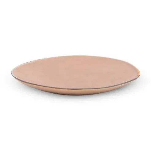 Plato Ovalado de Ceramica 28.5 x 24 Centimetros Palo Rosa BELLARTE LDX-P00031