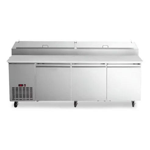 Mesa Refrigerada para Preparacion de Pizza de Acero Inoxidable 3 Puertas 93 Pulgadas U-STAR PICL3-E-HC