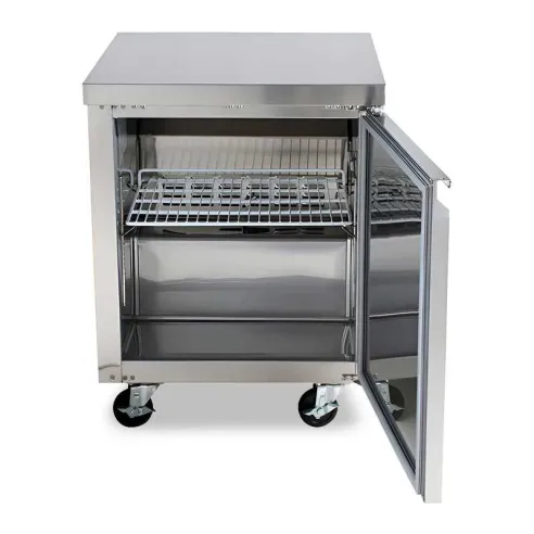 Mesa Undercounter Refrigerada 1 Puerta de Acero Inoxidable 27 Pulgadas U-STAR UUC-27R-E-HC